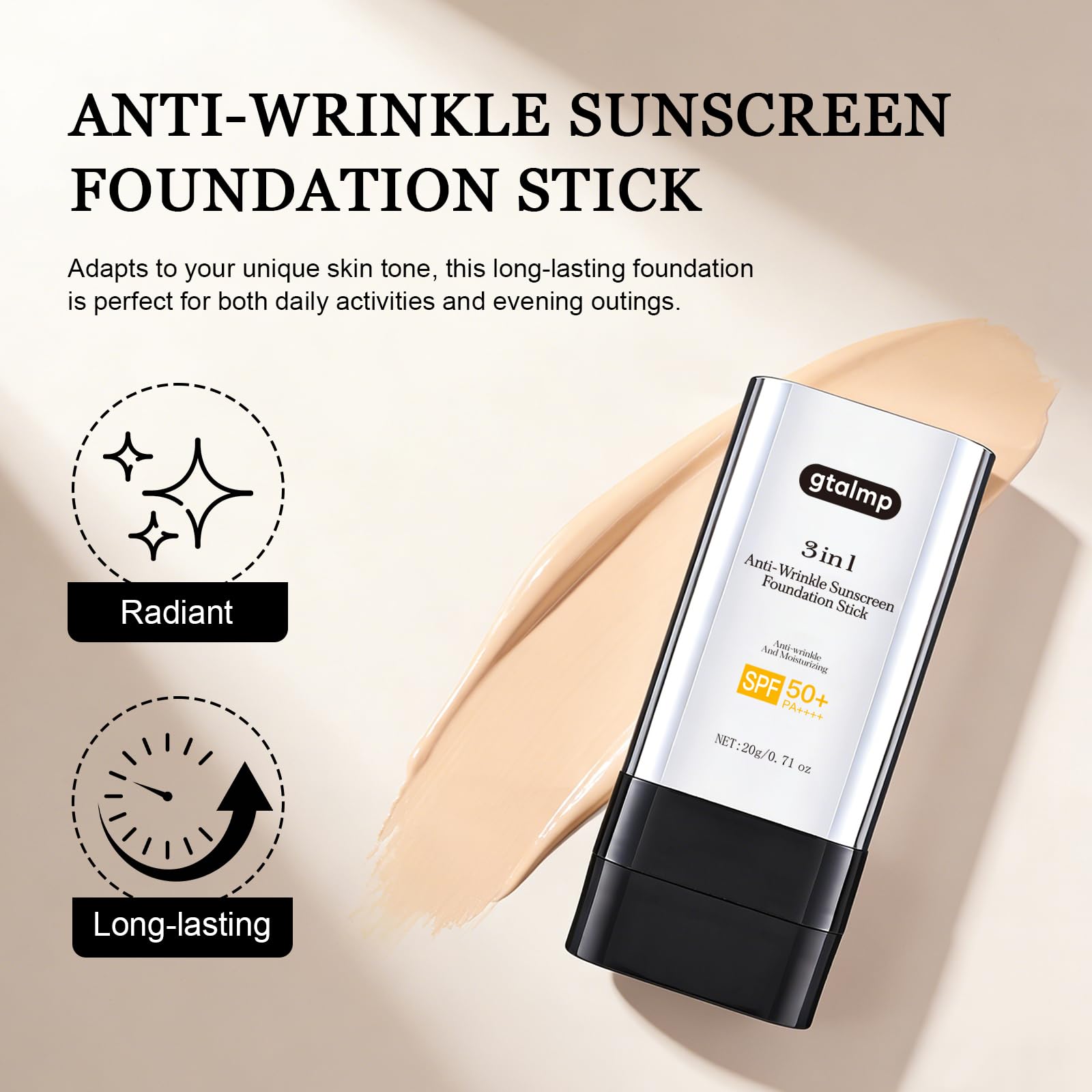 Amazon.com : Foundation Stick with Brush, SPF 50, Hydrating Anti